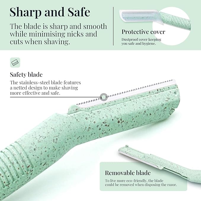 ennva Eyebrow Razor for Women | Dermaplane Facial Razor for Face | Hair Trimmer Face Razor for Body Use | Multipurpose Facial Hair Removal Disposable Blades Eyebrow Shaper Tool - 12pcs