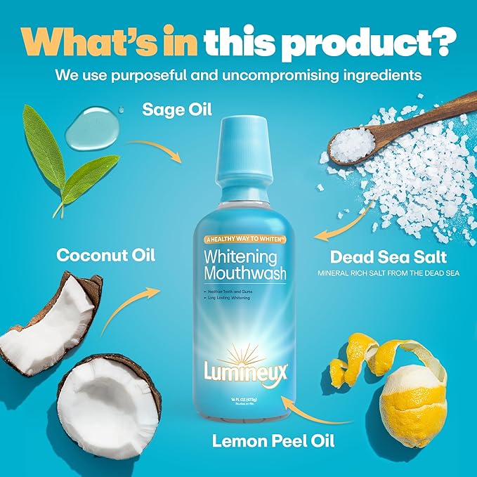 Lumineux Longevity Whitening Kit Bundle - Contains 6X Toothpastes, 6X Mouthwashes, 2X Strips and 2X Whitening Pens - Enamel Safe and Clinically Proven to Whiten Without The Sensitivity