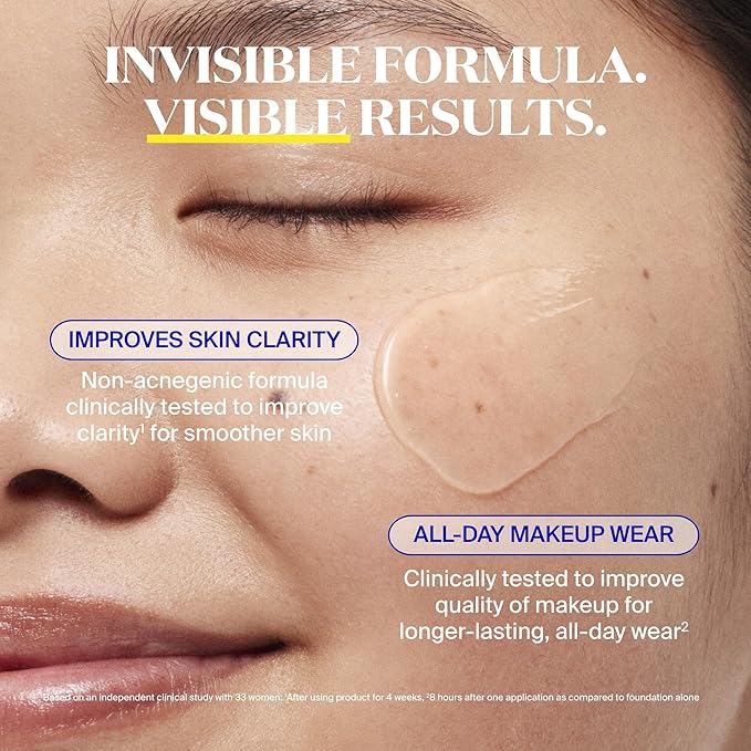 Supergoop! Unseen Sunscreen - SPF 50 - Clear & Invisible Face Sunscreen + Broad Spectrum + Makeup-Gripping Primer - Weightless, Scentless, Oil Free - For All Skin Types & Tones - 1.7 fl oz