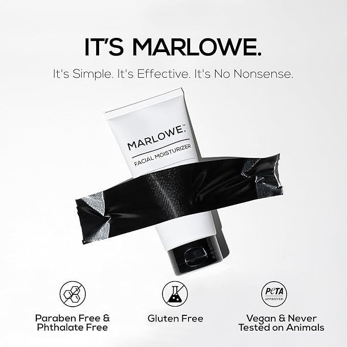 MARLOWE. No. 123 Facial Moisturizer 6 oz, Daily Face Lotion with Aloe Vera & Green Tea Extract, Hydrates, Nourishes, Restores & Soothes, Lightweight, Non-Greasy, Fresh Aloe Citron Scent