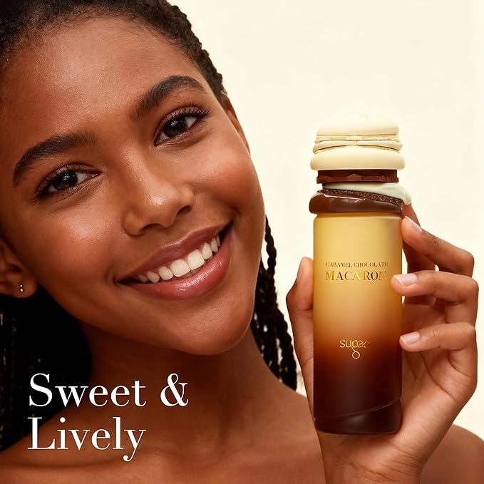 Original Cologne Gourmand Eau de Parfum for Women - Sugar Scented Long-Lasting Fragrance, 100ml | Premium Perfumes for Women (Caramel Chocolate Macaron)
