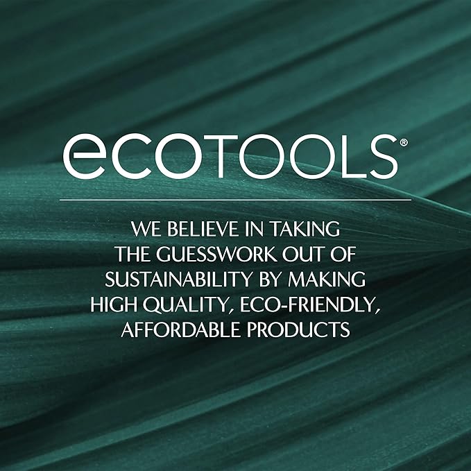 EcoTools Enhancing Eye Brush Set, Makeup Brushes For Liquid, Cream & Powder Eyeshadow & Eye Liner Application, Dual-Sided & Eco-Friendly, Synthetic Bristles, Cruelty-Free, 2 Piece Set