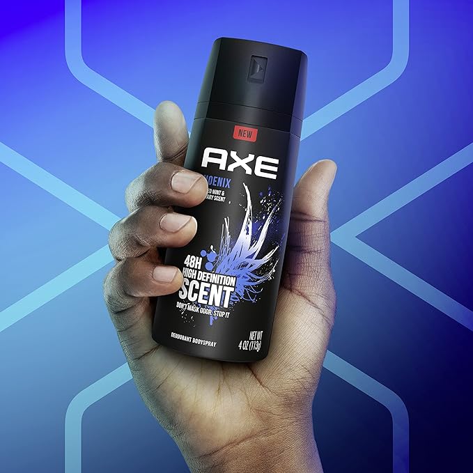 Axe Body Spray Deodorant For Long Lasting Odor Protection, Phoenix Deodorant For Men Formulated Without Aluminum 4oz 4 Count