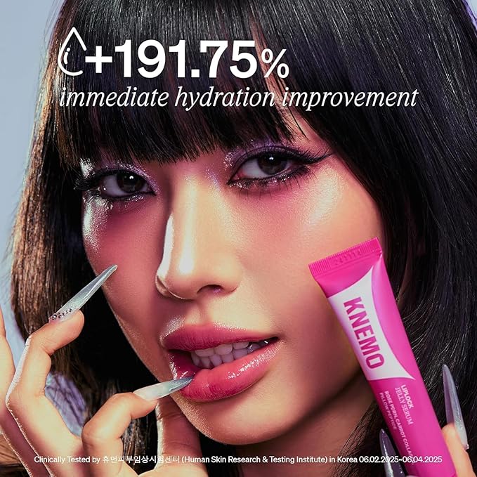 LipLock Jelly Serum, Korean Skincare for Dry Lips, Long-Lasting, Hydrating, Plumping, Glossy Mask with Rose PDRN, Carrot Collagen, Pillow Peptide, Moisturizing Tinted Lip Balm. (Grape Crush)