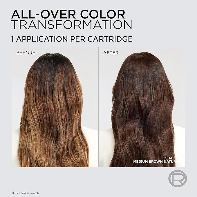 L'Oreal Paris Colorsonic Permanent Hair Dye Cartridge, Vibrant Hair Color for Root Touch Up, Gray Coverage or All Over Color in just 5 Minutes, 5 Medium Natural Brown (Coloring Device Sold Separately)