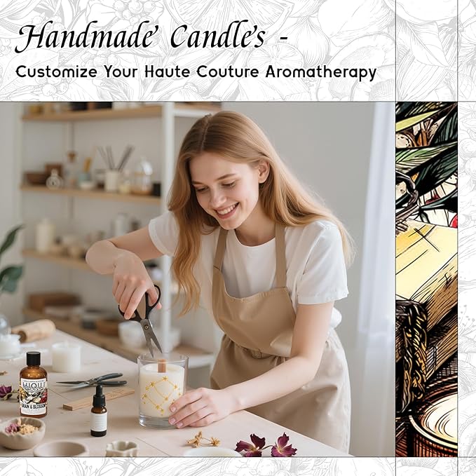 HIQILI Grain & Blossom Fragrance Oil for Diffuser, Candle, Solid Perfume Making, Fresh Floral Scents, Body & Skin Care - 1 Fl Oz