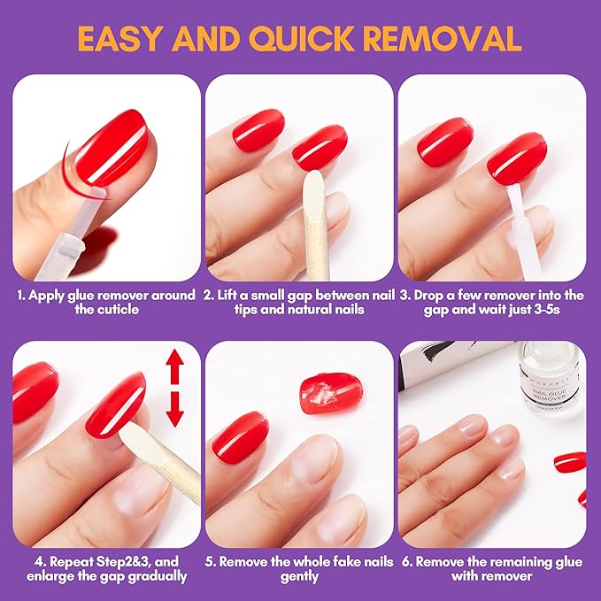 Makartt Nail Glue Remover: for Acrylics Press Ons - 50ML Debonder Without Acetone, Can't Remove Gel Polish