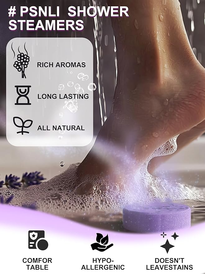 Shower Steamers – 8 Scents (Lavender, Mint, Orange, Grapefruit, Eucalyptus Mint, Camellia, Baby Powder, Rose) Aromatherapy Relaxing Spa Gifts for Women, Stocking Stuffers, Christmas Gifts