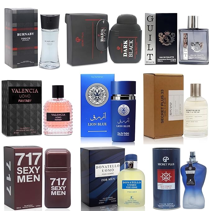 Men's Cologne Sampler Set (100ml Each*9PCS) | Luxury Fragrance Variety Pack for Men | Woodsy, Citrus, Spicy & Fresh Scents | Gift Ready Collection(Combo Set I)