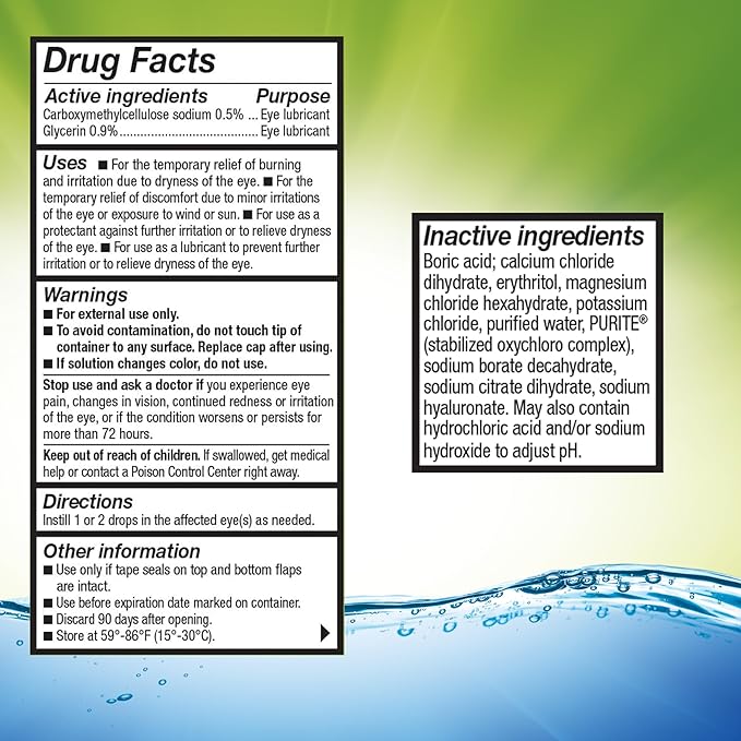 Refresh Relieva Lubricant Eye Drops, 0.33 Fl Oz Sterile, Packaging may Vary