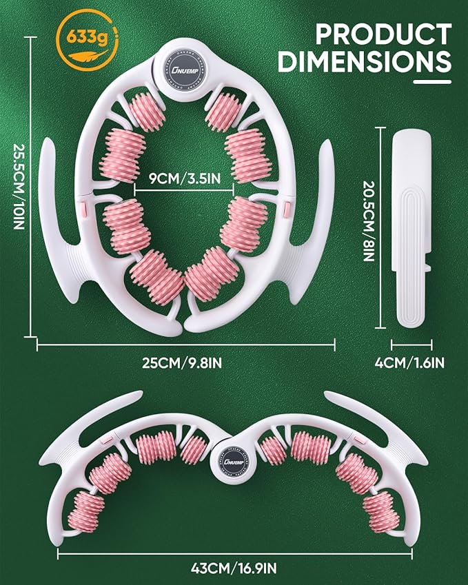 ONUEMP Cellulite Massager Roller, Cellulite Remover Muscle Roller, Fascia Massage Tool for Thigh, Leg - Anti-Celulitis, Lymphatic Drainage, Body Sculpting, Deep Tissue Pain Relief