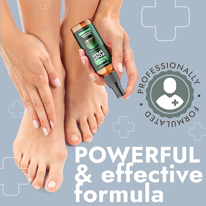 Terramed Just Think Comfort Foot Spray with Tea Tree Oil | Antifungal Treatment for Jock Itch, Nail Fungus & Ringworm | Fast Absorbing & Deep Penetrating Relief | Soothes Itching & Burning | 120ml