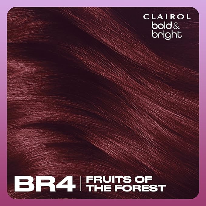 Clairol Bold & Bright Permanent Hair Dye, BR4 Fruits of the Forest Hair Color, Pack of 1