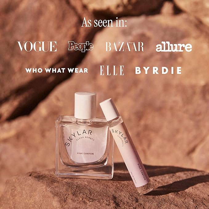 Skylar Pink Canyon Eau de Parfum - Hypoallergenic & Clean Perfume for Women & Men, Vegan & Safe for Sensitive Skin - Notes of Grapefruit, Pink Salt & Cedar - 10mL /0.33 Fl oz