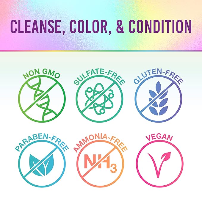 Punky Colour 3-in-1 Color Depositing Conditioner & Hair Cleanser - Purpledacious, Semi Permanent Hair Color Conditioner, Sulfate-Free Hair-Dye, 8.5 fl oz.