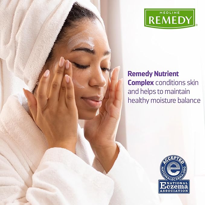 Medline Remedy Clinical Skin Cream Moisturizer, Fragrance-Free (12 fl oz), Nourishing for Dry Skin, Paraben and Sulfate-Free Lotion For Face and Body, Hypoallergenic Moisturizer for Sensitive Skin