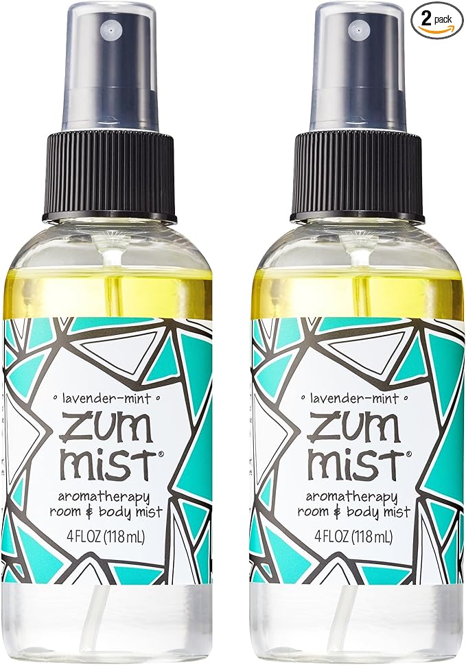 Indigo Wild Zum Mist Room & Body Spray - Aromatherapy Essential Oil Spray - Natural Body Mist & Room Spray - Lavender-Mint Scent - 4 fl oz (2 Pack)