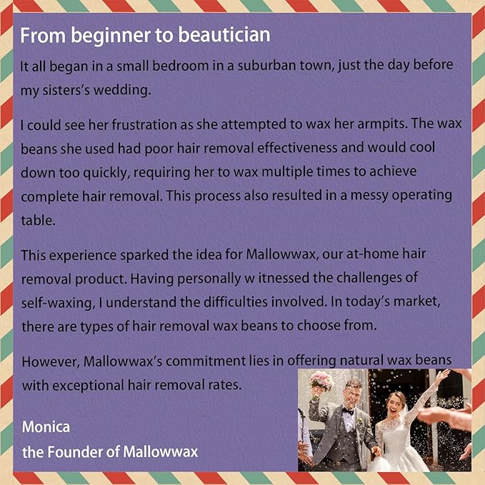 Lavender - Wax Beads for Hair Removal - Natural & Hypoallergenic Formula - Stripless Refillable 2LB - Ideal for At-Home Use and Sensitive Areas