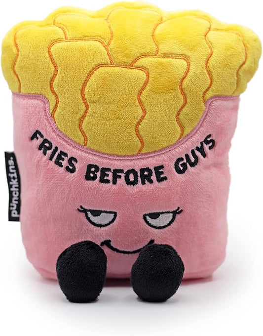 Punchkins French Fry Plushie - Exercise? You Mean Extra Fries Sassy French Fry Plush, Cute & Funny Plush Toy for Gifting