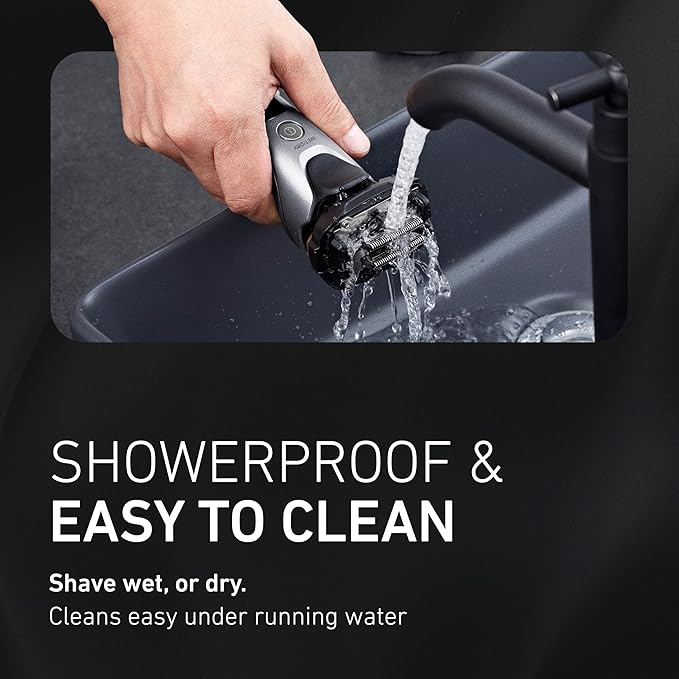 Panasonic ARC5 Electric Razor for Men with Pop-up Trimmer, Wet Dry 5-Blade Electric Shaver with Intelligent Shave Sensor and 16D Flexible Pivoting Head - ES-ALV6HS (Silver)