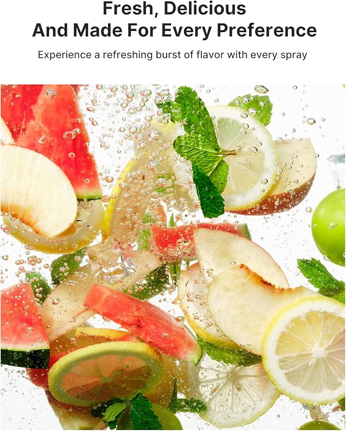 Smart Electric Oral Spray - Probiotic Mouth Spray Fresh Breath, Alcohol Free Breath Spray for Bad Breath, Rechargeable, Travel Size, Various Flavors with 3 Flavors Cartridges