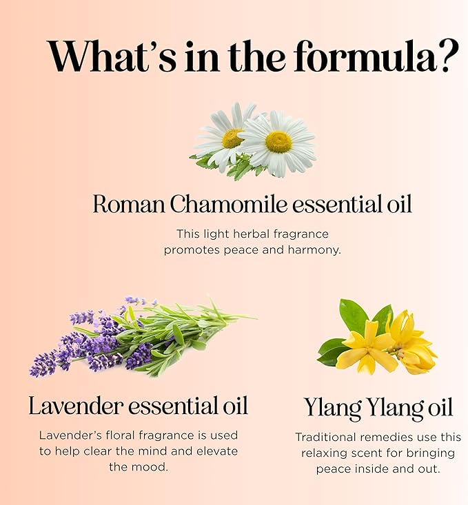 Relaxing Essential Oil Roll On - Aromatherapy Essential Oil Roller with Calming Essential Oils - Relaxing Essential Oil Blend with Lavender Ylang Ylang Chamomile & Geranium for Stress Support (3 Pack)