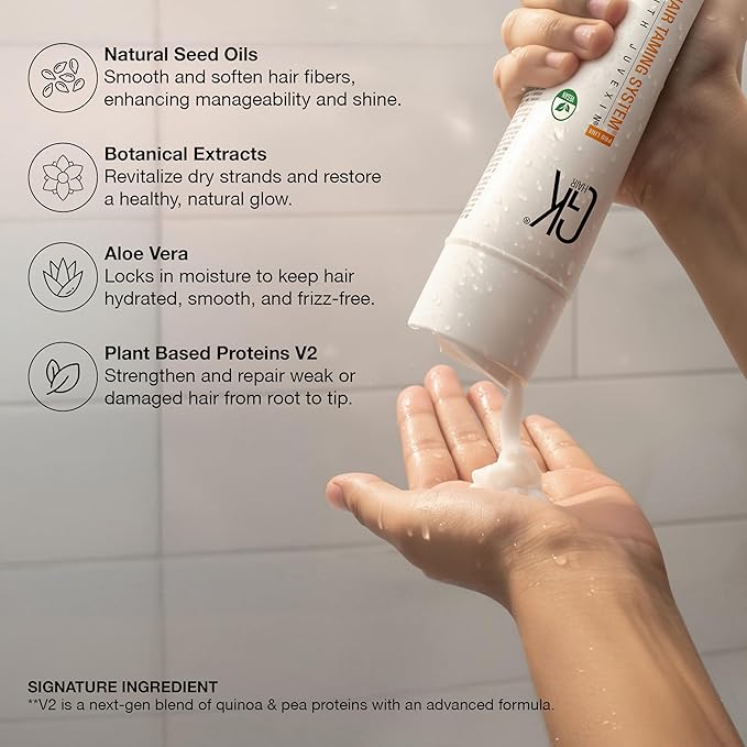 GK HAIR shampoo and conditioner set - Sulfate Free shampoo and Conditioner For Volumizing, Hydrating & Color Treated Hair-Made with Aloe vera, Parki Butter- Free of Parabens & Phthalates (10.1 Fl Oz)