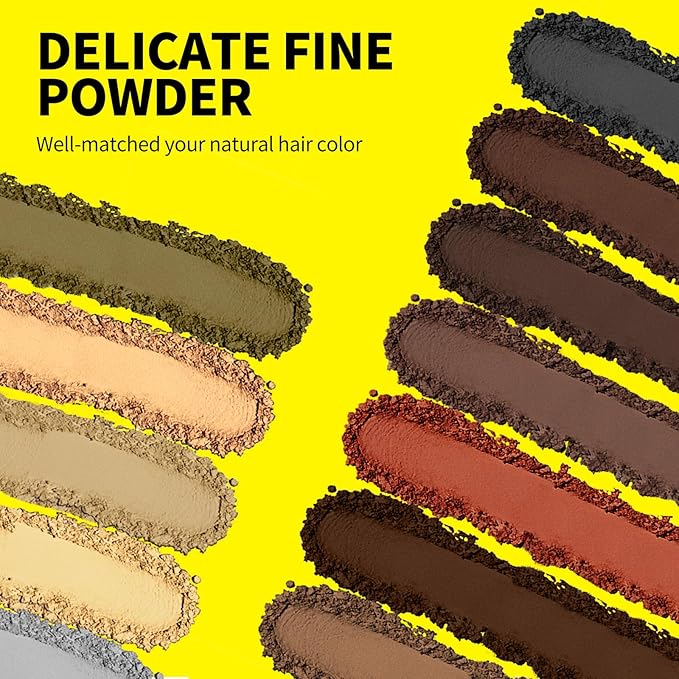 SEVICH Magnetic Replaceable Hairline Powder, Refill Pack 3 Pcs- Interhair Concealer, Environmentally Friendly Replacement, Waterproof and Sweatproof, Long lasting Coverage (Black)