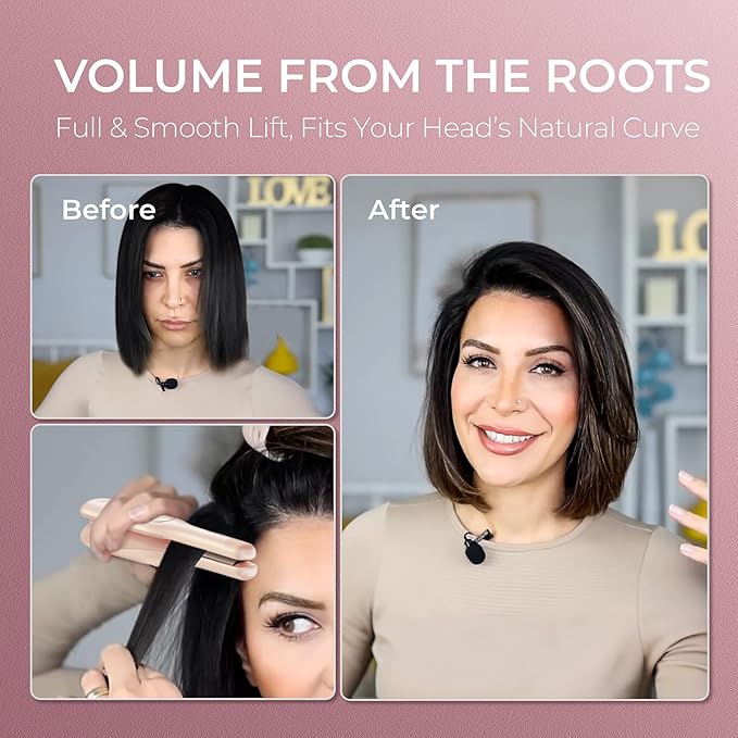 TYMO Cordless Mini Flat Iron for Short Hair, Portable 0.65 Inch Curling Iron for Travel, Hair Straightener and Curler 2 in 1, Ceramic Small Pencil Flat Iron with Curved, Dual Voltage, Pink