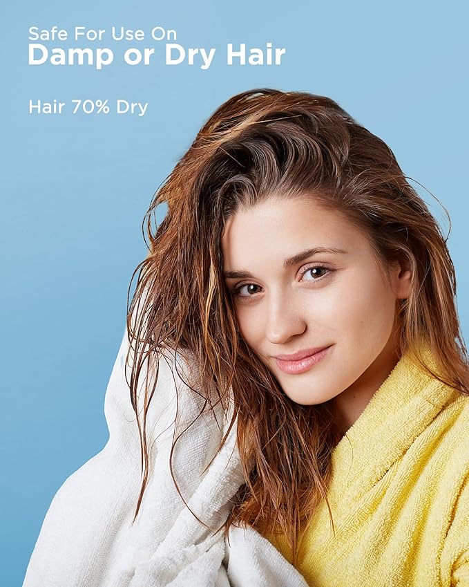 Wavytalk Hair Straightener, 1.7 Inch Wide Vent Sesh Titanium Wet to Dry Flat Iron, Straightener for Damp or Dry Hair (Blue)