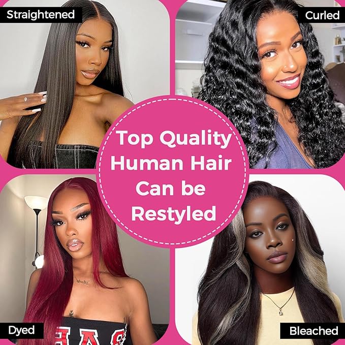 Lashey 5x5 SKINLIKE Real HD Lace Closure Straight, 0.10mm Ultra thin HD Lace Human Hair Closure Pre Bleached Knots Pre Plucked Invisible Hairline 16 Inch Natural Black