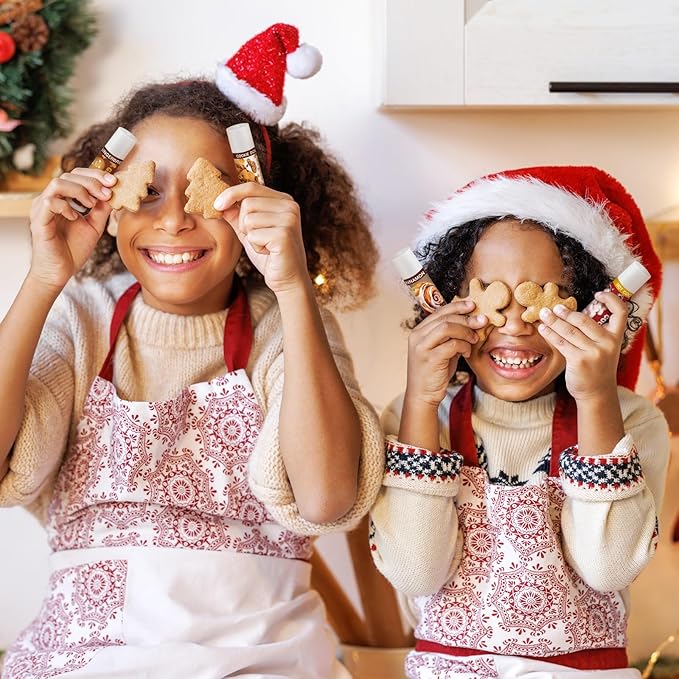 50pcs Christmas Peppermint Flavor Lip Balms Gift Bulk Candy Gingebread Hot Cocoa Cookie Cinnamon Flavor Lip Balm Favor Christmas Party Gift Stocking Stuffer for Coworker Staff Employee (Sweet)