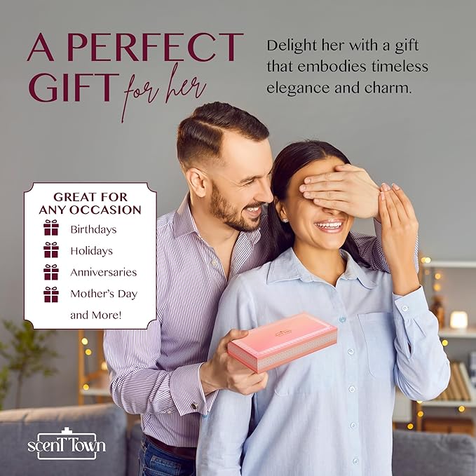 Women's Perfume Gift Sets Bundle Mini Bottle – Designer Womens Perfume Sampler Sets with Refillable Atomizer – Bundle Includes Versace, Moschino, Chloe, Jimmy Choo Travel Size 0.15 Oz Each