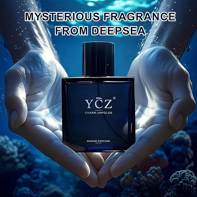 Ycz Marine Charm Unisex Eau de Parfum - 1.7 oz Long Lasting Sea Perfume for Men and Women, Everyday Fragrance, Ideal Ocean Fragrance For Special Occasions, Travel Perfumes