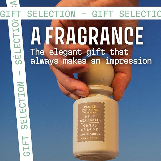 Panier des Sens - Sands of Musk Women Perfume 1.7 Floz – Floral, Musk Perfume - Daily Luxury Women's Fragrances - Eau de Parfum Crafted in Grasse, France - Gifts for Her - Elegant Packaging