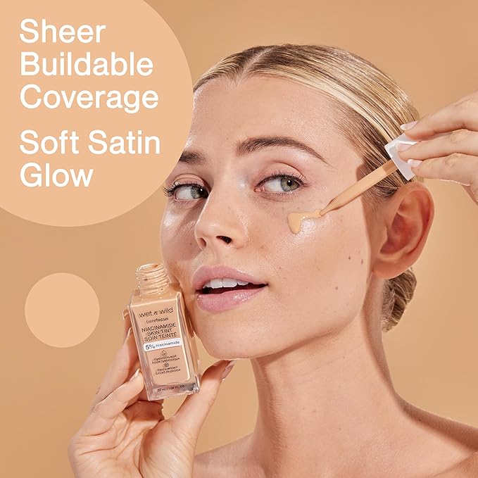 wet n wild Bare Focus Skin Tint, 5% Niacinamide Enriched, Buildable Sheer Lightweight Coverage, Natural Radiant Finish, Hyaluronic & Vitamin Hydration Boost, Cruelty-Free & Vegan - Rosy Light