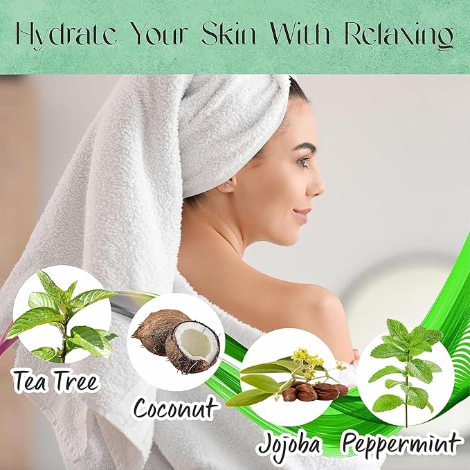 Tea Tree Body Wash with Mint & Shower Gel with Vitamin E for Jock Itch, Eczema, Ringworm, Body Odor, Body Wash Women & Men with Added Body Oils,LARGE 20.2 FL Oz Bottle (Tea Tree Mint, Pack of 3)