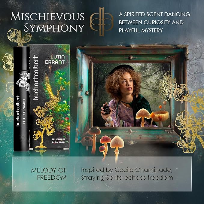 Lutin Errant Fragrance 10mL – Niche Eau de Parfum – Dry Woods, Coconut & Amber Perfume for Men & Women with White Musk & an Earthy Mushroom Heart