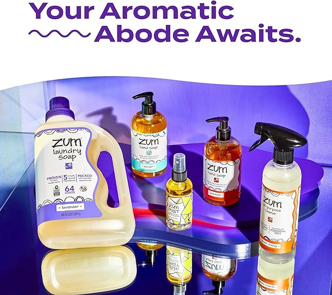 Indigo Wild Zum Mist Room & Body Spray - Aromatherapy Essential Oil Spray - Natural Body Mist & Room Spray - Lavender-Lemon Scent - 4 fl oz (2 Pack)