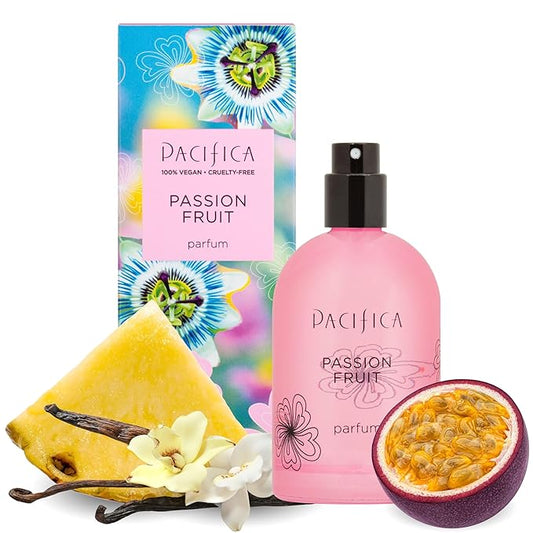 Pacifica Passion Fruit Perfume – Tropical Fruity Floral Clean Perfume for Women with Passionfruit, Pineapple & Vanilla, Vegan, Non-Toxic, Beachy Summer Scent (2 fl oz)