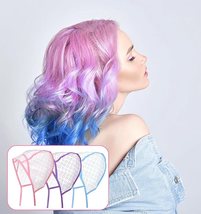 Bleach Cap, 12Pcs Highlight Cap Kit, Precise Partitioning Preset Hollow Holes Leak-proof Isolation to Improve the Efficiency and Effect of Highlighting for Highlights