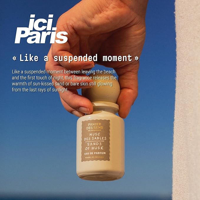 Panier des Sens - Sands of Musk Women Perfume 1.7 Floz – Floral, Musk Perfume - Daily Luxury Women's Fragrances - Eau de Parfum Crafted in Grasse, France - Gifts for Her - Elegant Packaging