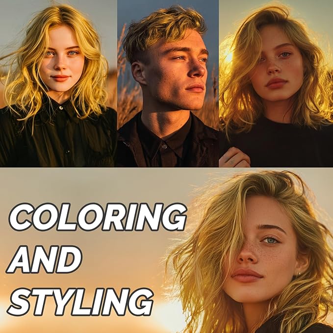 Gold Temporary Hair Color Wax - SOVONCARE Washable Hair Dye for Men & Women, All-Day Hold Disposable Hair Styling Clays for Party, Cosplay & Daily 4.23 oz