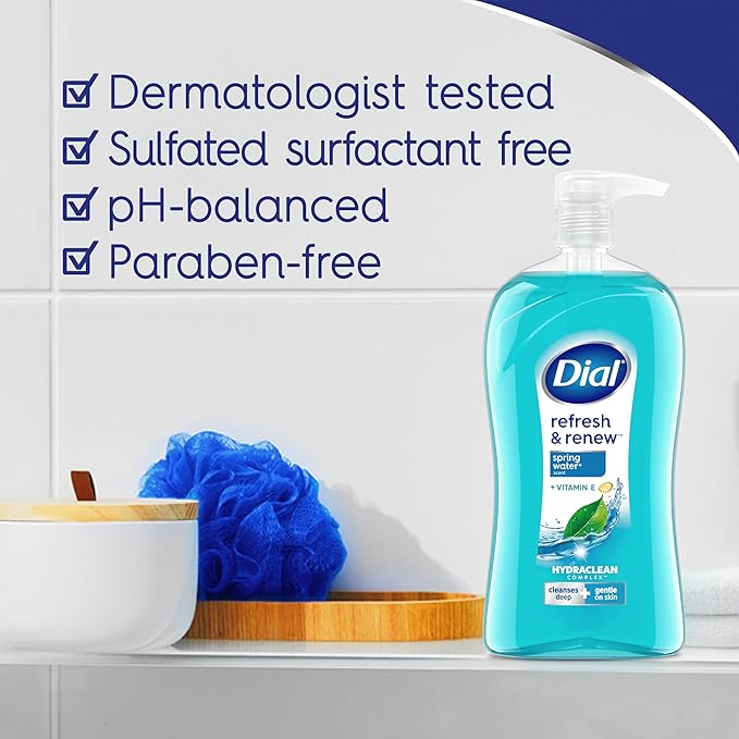Dial Body Wash, Refresh & Renew Spring Water, 32 fl oz