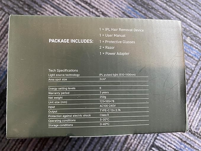 IPL Laser Hair Removal, Painless Hair Remover for Women & Men, Ideal for Armpits, Legs, Face & Bikini, At-Home Long-Lasting Hair Reduction