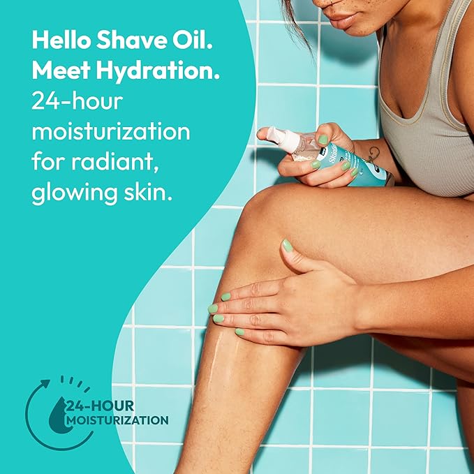 Skintimate 2-in-1 Shave Oil & Moisturizer, Fragrance Free, 7.3oz | Shaving Oil, After Shave for Women Bikini Area Moisturizer with Vitamin E and Aloe, Shaving Cream Alternative, 7.3 fl oz