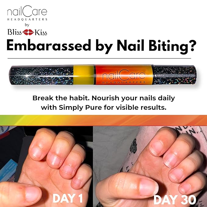 Cuticle Oil Pen for Nails - Nail Strengthener & Growth Oil and Serum for Damaged Nails, Hangnails w/Jojoba cuticle oil—Bali Mango Fragrance - Holographic Glitter Pens 4-Pack