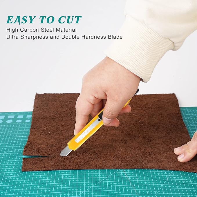 40 Pack Utility Knife Box Cutter Retractable, 9mm Snap-Off Box Cutters, Box Knife with Slide Lock, Lightweight Razor Knife Exacto Knife for Office, Home, Crafts, Hobby Use