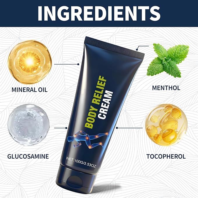 2PCS Neuropathy Relief Cream, Contains Arnica, Menthol, Msm, and Glucosamine, Suitable for Feet, Hands, Legs, Muscles, Joints, and Waist, Fast Absorption, Mild & All Natural