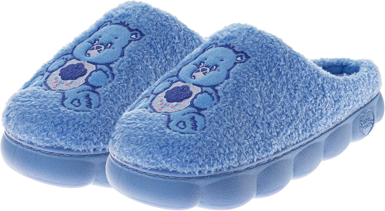 Josmo Care Bear Slippers for Girls Womens Cozy Plush Indoor Shoes Fun Fuzzy Bear House Slippers for Little Kids/Big Kids/Adults